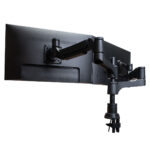 R-Go Tools Brazo de monitor R-Go Caparo Dual para dos monitores capacidad de carga de 3-9kg, ajustable con resorte de gas, circular