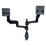 R-Go Tools Brazo de monitor R-Go Caparo Dual para dos monitores capacidad de carga de 3-9kg, ajustable con resorte de gas, circular