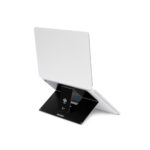 R-Go Tools Soporte para portátil R-Go Riser Attachable, elevador plegable y ajustable para portátil, aluminio, plata