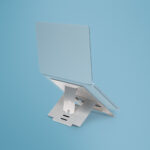 R-Go Tools Soporte para portátil R-Go Riser Flexible, elevador plegable ajustable para portátil, ergonómico, aluminio Hylite, plata
