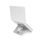 R-Go Tools Soporte para portátil R-Go Riser Flexible, elevador plegable ajustable para portátil, ergonómico, aluminio Hylite, plata