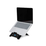 R-Go Tools Soporte para portátil R-Go Riser Flexible, elevador plegable ajustable para portátil, ergonómico, aluminio Hylite, negro