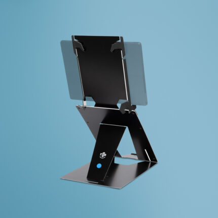 R-Go Tools Soporte para tablet y portátil R-Go Riser Duo, apto para pantallas de 10-22 pulgadas, negro
