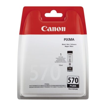Tinta original Canon PGI570 negro 15ML – caja seguridad