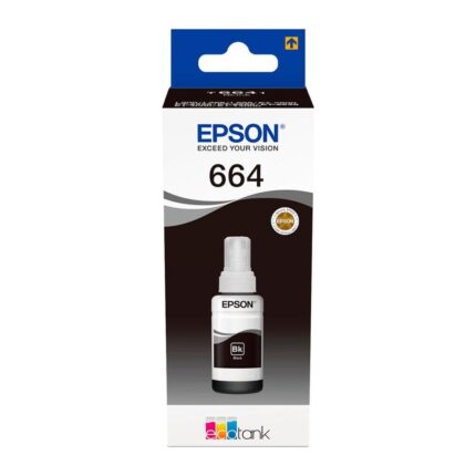 Tinta Original Epson Bote Ecotank T6641 / Negro / ET-2500 / ET-2600 / ET-4500