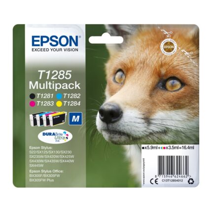 Tinta original Epson T1285 multipack 4 colores C13T12854012