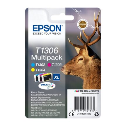 Tinta original Epson T1306 multipack 3 colores C13T13064012