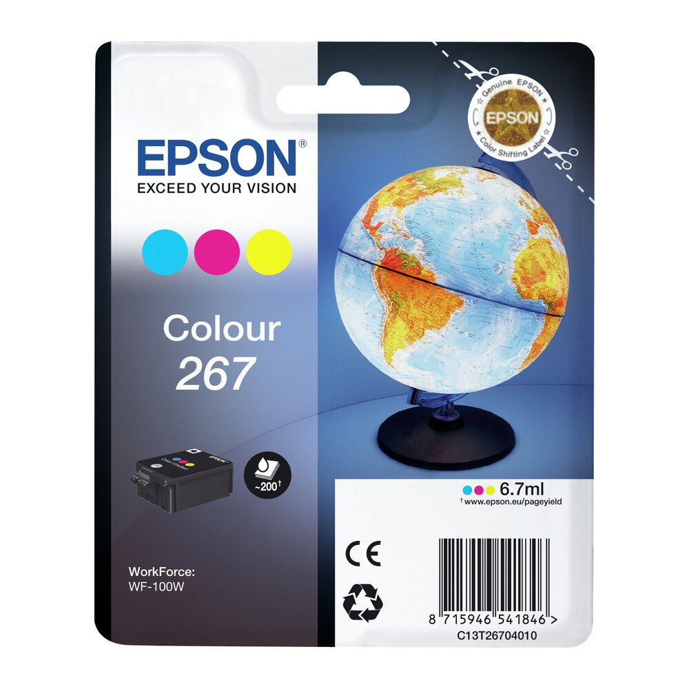 Tinta original Epson T267 tricolor C13T26704010 6.7ML Tinta original Epson T267 tricolor C13T26704010 6.7ML
