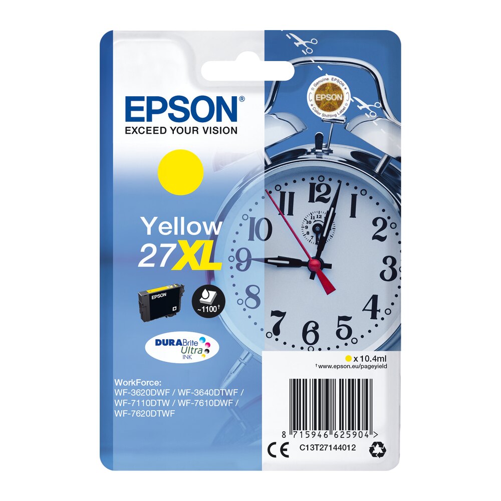 Tinta original Epson T2714 xl amarillo C13T27144022 10.4ML – con alarma Tinta original Epson T2714 xl amarillo C13T27144022 10.4ML – con alarma