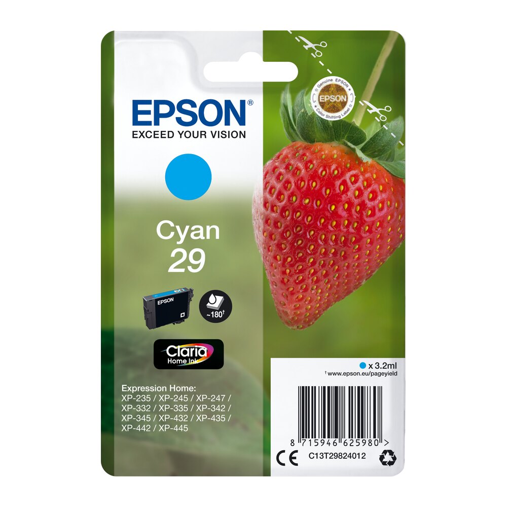 Tinta original Epson T2982 cian C13T29824012 3.2ML Tinta original Epson T2982 cian C13T29824012 3.2ML