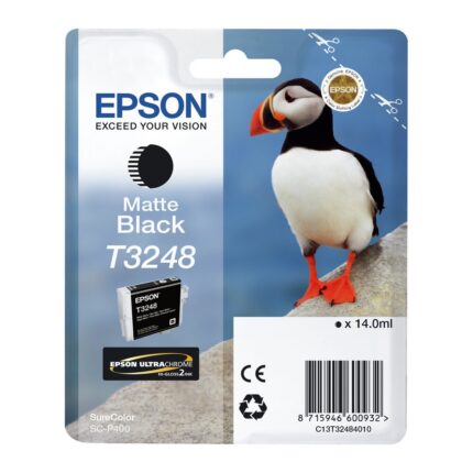 Tinta original Epson T3248 negro mate C13T32484010 14ML