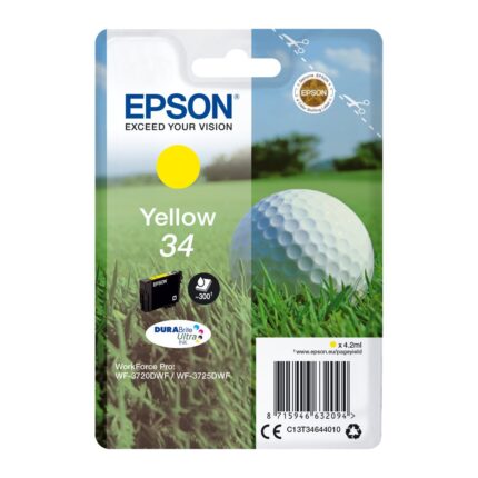 Tinta original Epson T3464 amarillo C13T34644010 4.2ML