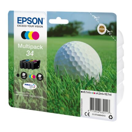 Tinta original Epson T3466 multipack 4 colores C13T34664010