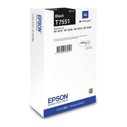 Tinta original Epson T7551 xl negro C13T755140 100ML