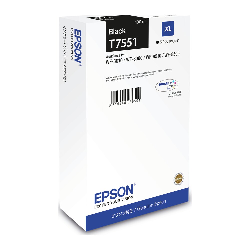 Tinta original Epson T7551 xl negro C13T755140 100ML Tinta original Epson T7551 xl negro C13T755140 100ML