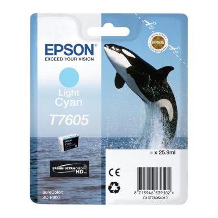 Tinta original Epson T7605 cian claro C13T76054010 25.9ML