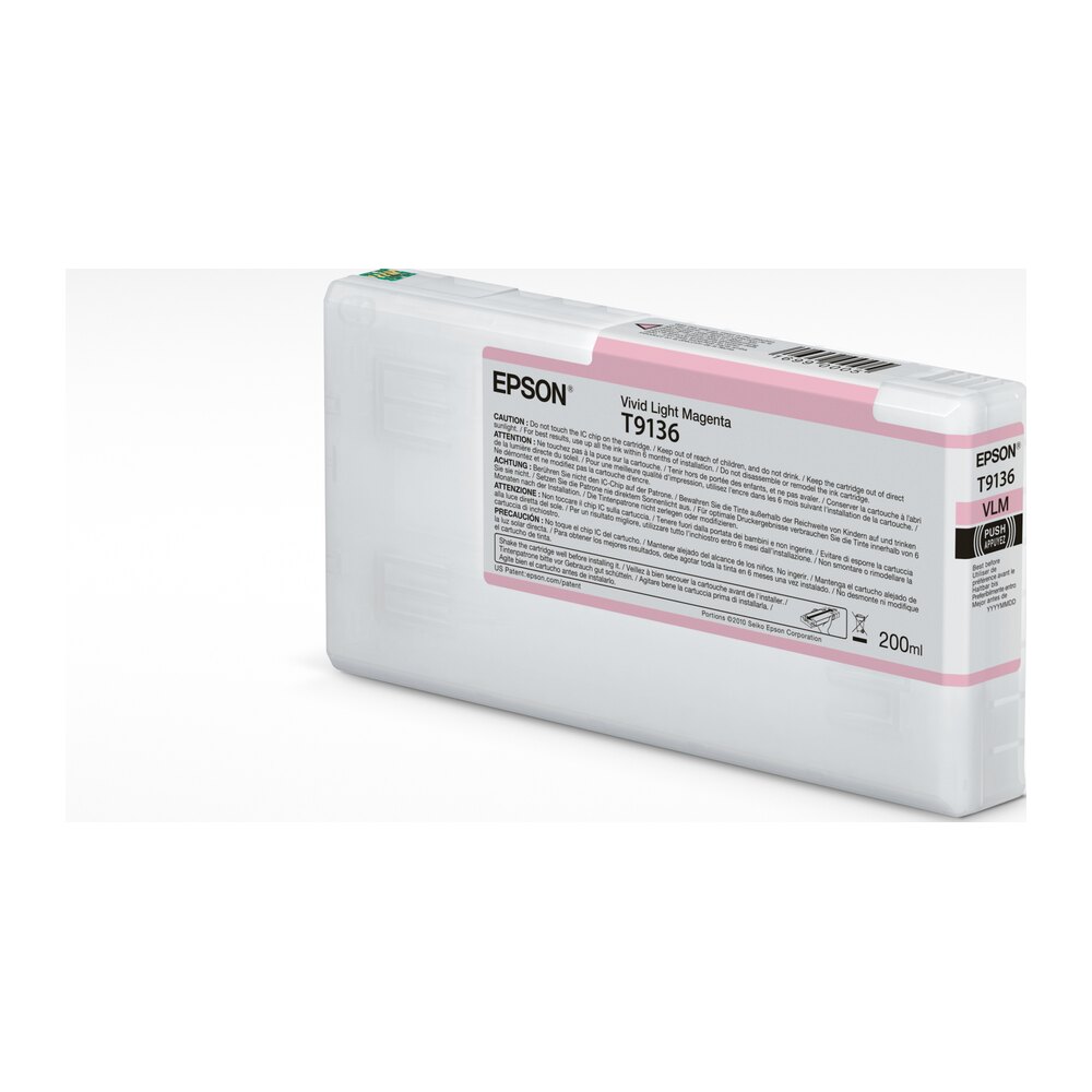 Tinta original Epson T9136 magenta claro vivo C13T913600 200ML Tinta original Epson T9136 magenta claro vivo C13T913600 200ML