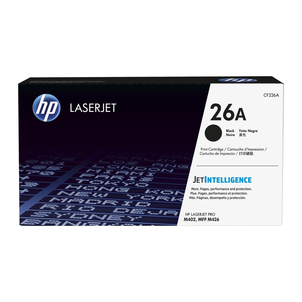 Tóner original HP CF226A negro 26A 3.100 páginas Tóner original HP CF226A negro 26A 3.100 páginas